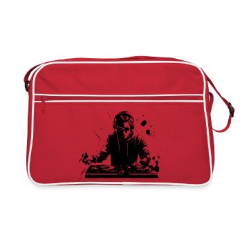 Diskjockey - Retro Tasche - Rot/Weiß - Vorne