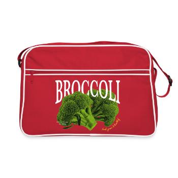 Brocoli – Design végétal esthétique - Sac Retro - rouge/blanc - Devant
