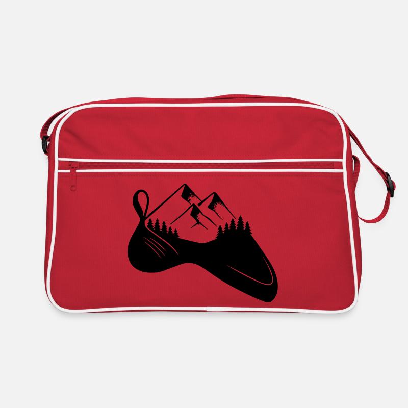 Kletterschuh trifft Berg – Climb & Nature - Retro Tasche - Rot/Weiß