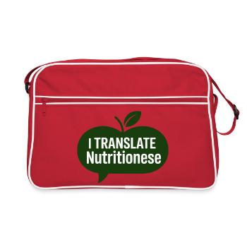 I Translate Nutritionese Dietitian Expert - Retro Bag - red/white - Front