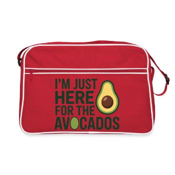 I'm Just Here For The Avocados Dietitian Expert  - Retro Bag - red/white - Front