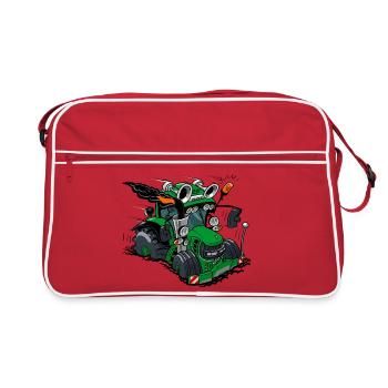 0968_Groene_Trekker_6630-V2 - Sac Retro - rouge/blanc - Devant