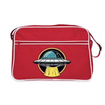 Dessin animé à faisceau lumineux OVNI - Sac Retro - rouge/blanc - Devant