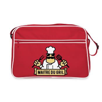 Grill Master (Grill / BBQ / BBQ / 3C) - Retro Bag - red/white - Front