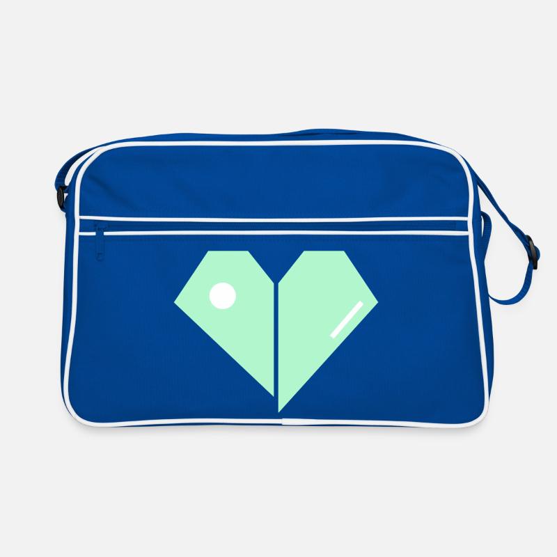 Mint Heart Split Minimalist Retro Bag