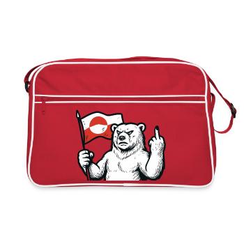 Le Groenland n’est pas à vendre - Sac Retro - rouge/blanc - Devant
