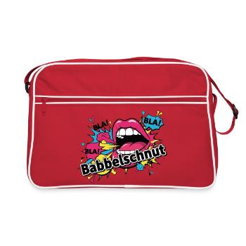 Babbelschnut - dialecte proverbique du Bade - Sac Retro - rouge/blanc - Devant