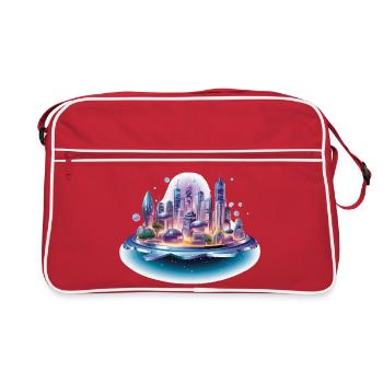 Floating City Island Neon Magic - Retro Bag - red/white - Front