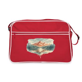 Lac de Montagne Pastel - Sac Retro - rouge/blanc - Devant
