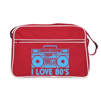 80s Boombox Statement - Retro Bag - red/white - Front
