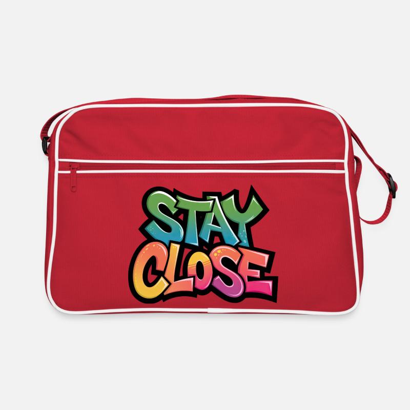Restez près Typographie du graffiti Sac Retro