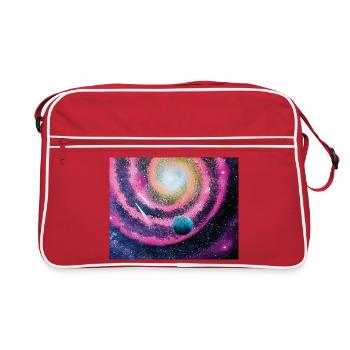 Pink Galaxy - Retro Bag - red/white - Front