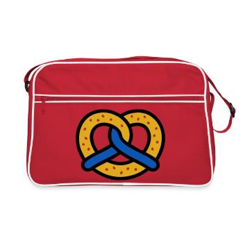 Motif de diamants de bretzel Bavaria Volksfest Munich - Sac Retro - rouge/blanc - Devant