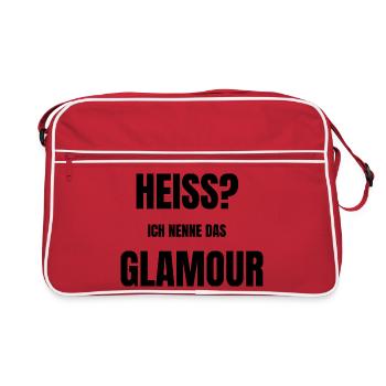Heiss? Ich nenne das Glamour - Retro Tasche - Rot/Weiß - Vorne