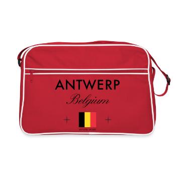 Coordonnées d’Anvers Voyage Souvenir - Sac Retro - rouge/blanc - Devant