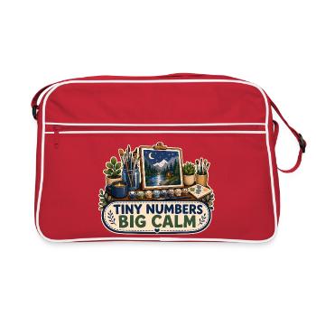 TINY NUMBERS BIG CALM - Retro Bag - red/white - Front