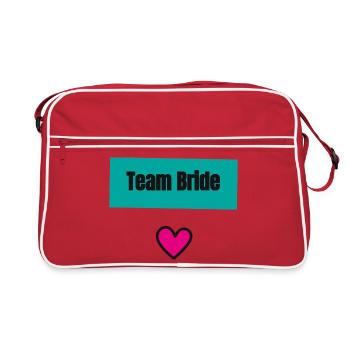 Bachelorette party. BRIDE. TEAM. TEAM MARIEE. BRIDE-TO-BE - Retro Bag - red/white - Front
