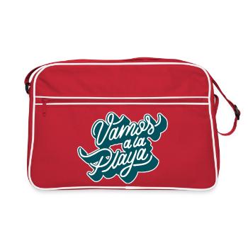 Vamos à la playa - Retro Tasche - Rot/Weiß - Vorne