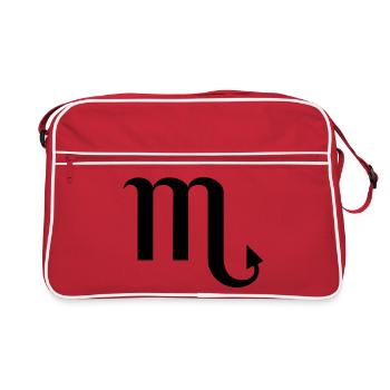 Zodiac Scorpio Design – The Sign of Scorpio - Retro Bag - red/white - Front