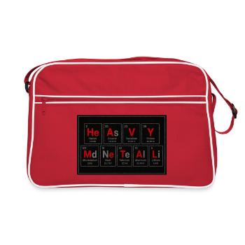 Jeu de mots Heavy Metal Elements - Sac Retro - rouge/blanc - Devant