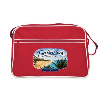 Fuerteventura Morro Jable Strand Design - Retro Tasche - Rot/Weiß - Vorne