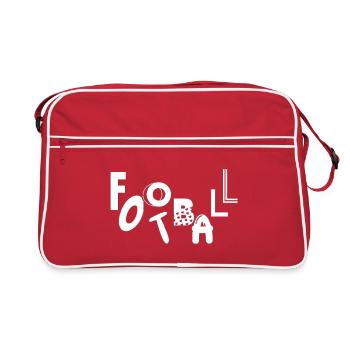 Lettres culinaires imprimées par léopard - Sac Retro - rouge/blanc - Devant