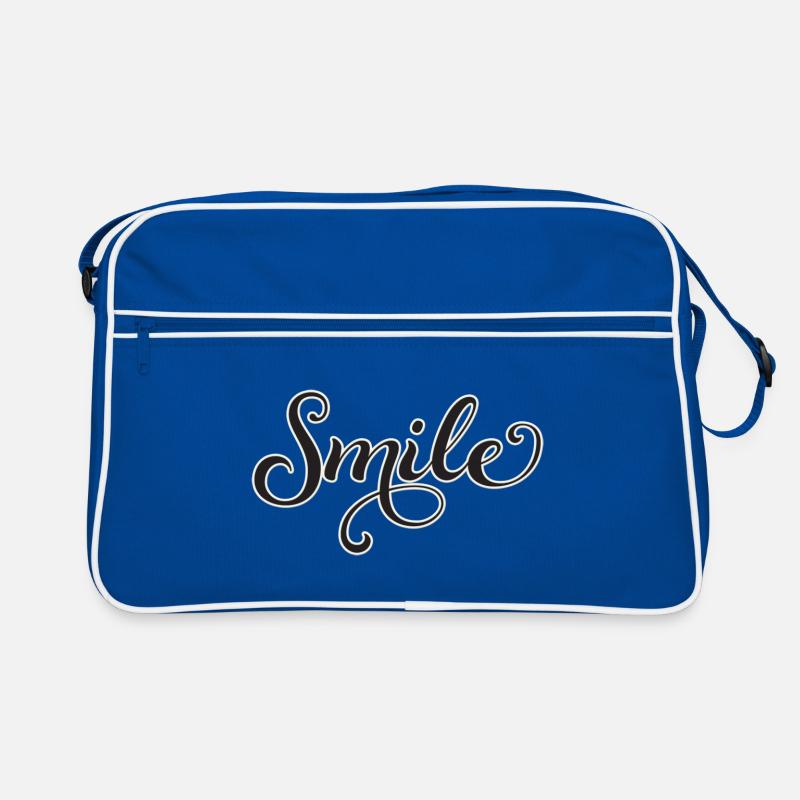 Lächelnder Script-Schriftzug Smile Retro Tasche