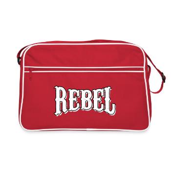 rebel dieb rowdy rebell bandit hustler gang crime - Retro Bag - red/white - Front