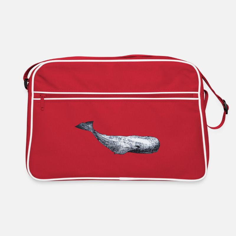 MOBYDICK - Sac Retro - rouge/blanc