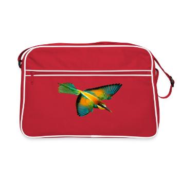 Bee-eater bird - Retro Bag - red/white - Front