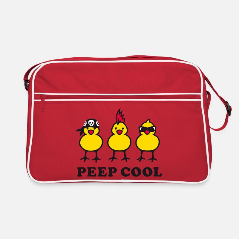 Peep Cool - Retro Tasche - Rot/Weiß