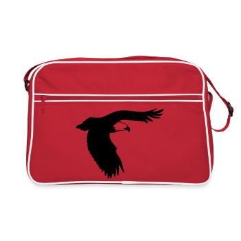 Raubvogel - Adler - Eagle - Retro Bag - red/white - Front