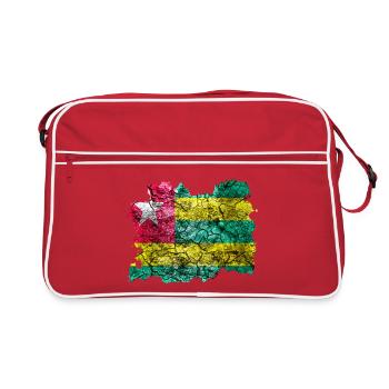 Togo Drapeau Vintage - Sac Retro - rouge/blanc - Devant
