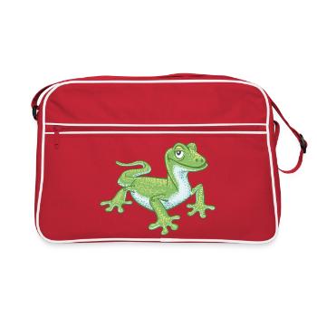 gecko vert - Sac Retro - rouge/blanc - Devant