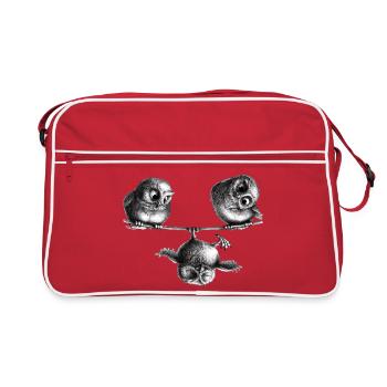 Three Owls - Freedom and Fun - Retro Bag - red/white - Front