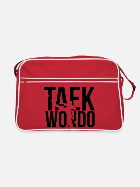 taekwondo - Retro Tasche - Rot/Weiß - Vorne
