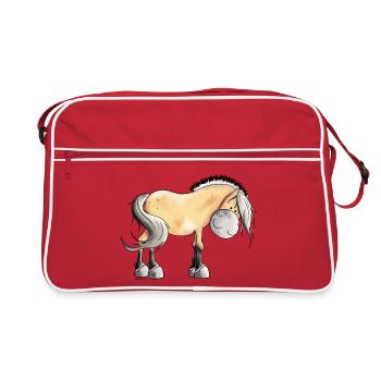 Happy Fjord Horse - Retro Bag - red/white - Front