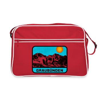Graubünden Panorama Sun's Edge - Retro Bag - red/white - Front