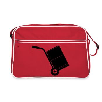 Trolley mover with two boxes - Retro Bag - red/white - Front