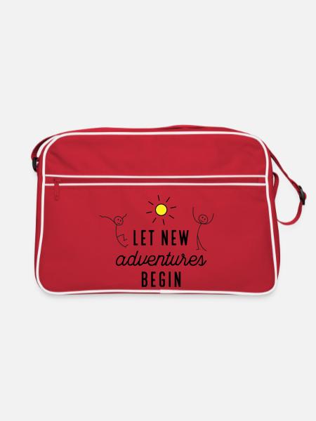 Aventure ou nouveau départ - Sac Retro - rouge/blanc