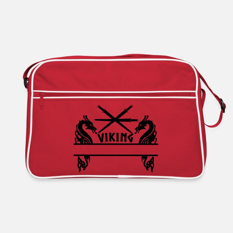 Wikinger Drei Schwerter Zwei Drachen Wikinger Retro Tasche