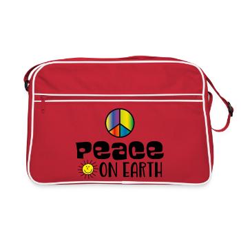 Paix sur terre - Sac Retro - rouge/blanc - Devant