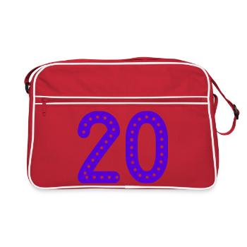 20. 20 YEARS. 20th ANNIVERSARY. 20TH ANNIVERSARY. - Retro Bag - red/white - Front