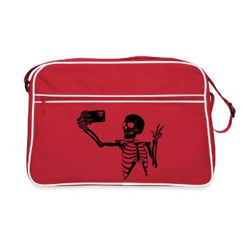 Selfie mortel (noir) - Sac Retro - rouge/blanc - Devant