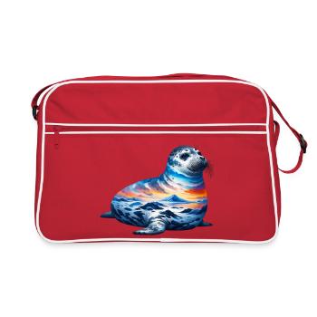 Phoque - Sac Retro - rouge/blanc - Devant