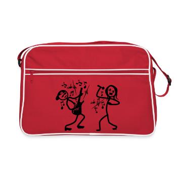 Guitariste et chanteur - Sac Retro - rouge/blanc - Devant