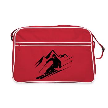 Skieurs Ski Hiver Vacances d’hiver Sports d’hiver - Sac Retro - rouge/blanc - Devant
