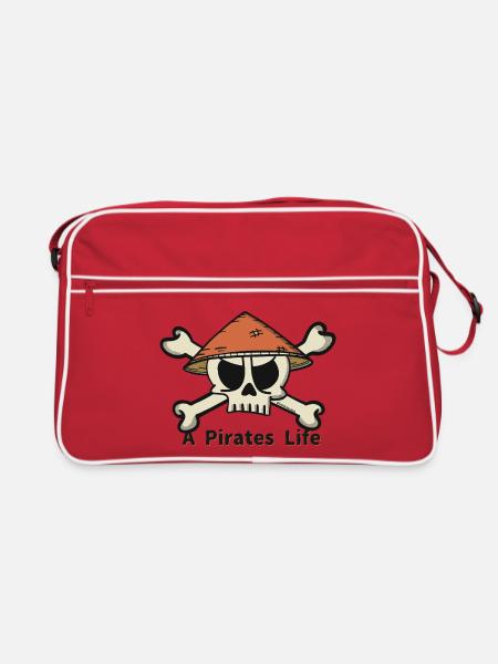 Un logo de Pirates Life - Sac Retro - rouge/blanc - Devant