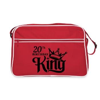 20th Birthday king - Retro Bag - red/white - Front