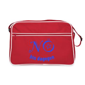 Nope - I'm against it! - Retro Bag - red/white - Front